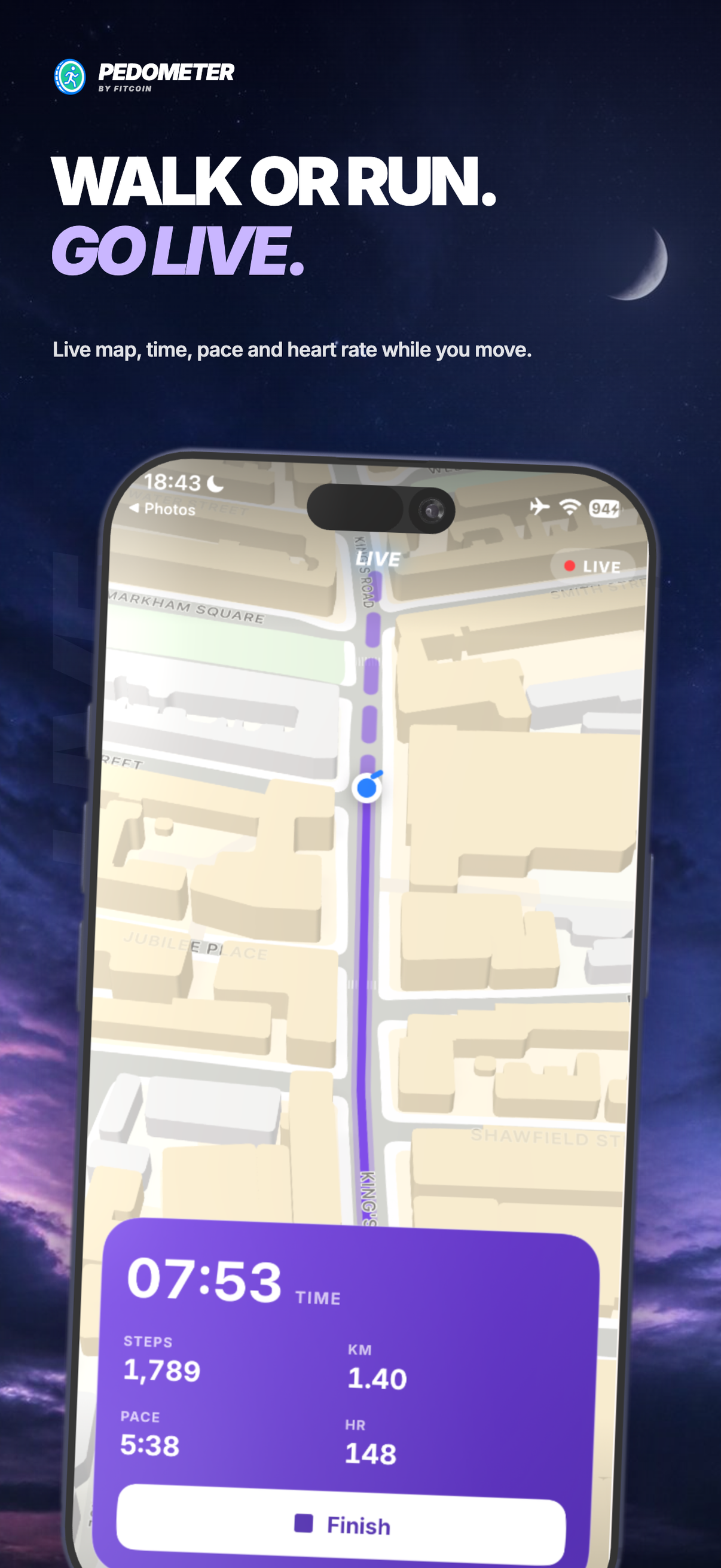 Pedometer by Fitcoin screenshot 2