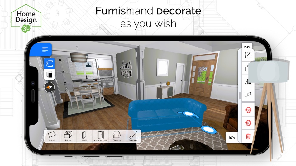 #5. Home Design 3D - GOLD EDITION (iOS) By: Anuman
