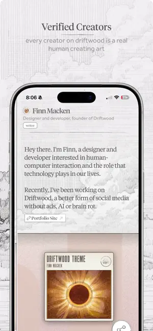 Driftwood: Calmer Social Media screenshot 2