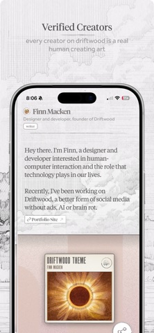 Driftwood: Calmer Social Media screenshot