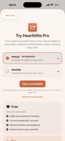 Hearthfile: Family Health iPhone screenshot