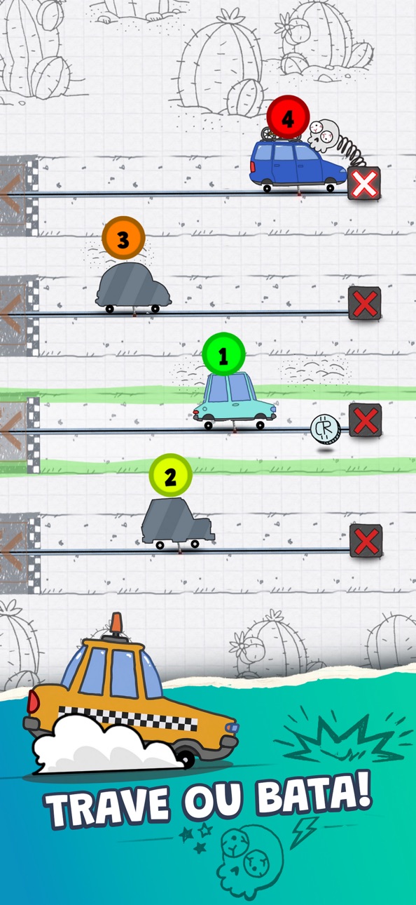 Crazy Racing: Doodle Dash iOS Mod IPA screenshot 4 - iOS game interface