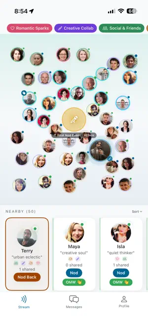Nod - Meet People Near You screenshot 1