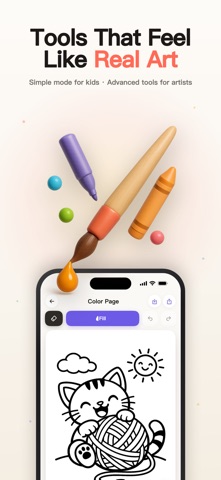 Inko: AI Coloring Book & Pages iPhone screenshot