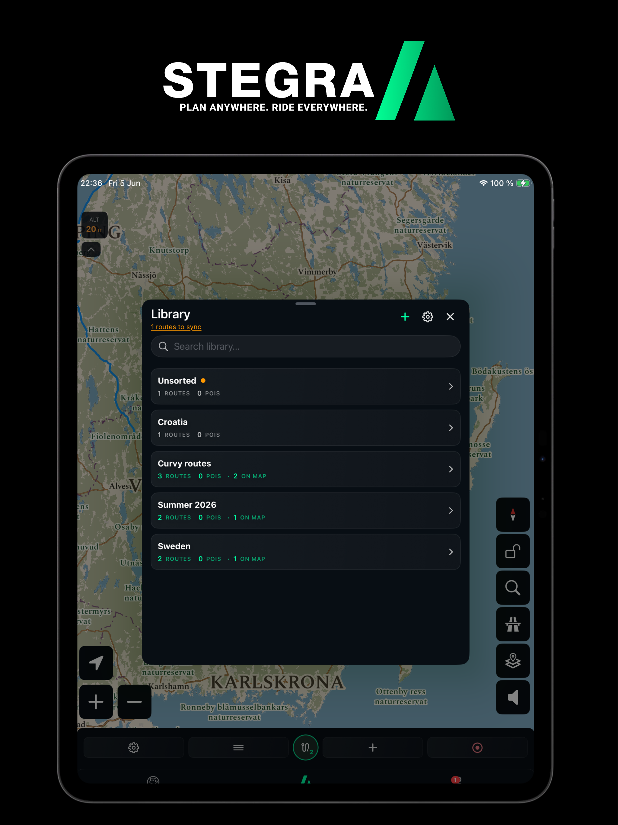 Stegra.io - Motorcycle GPS
