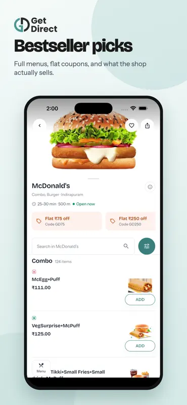 GetDirect - Compare Food Apps screenshot 3 of 6