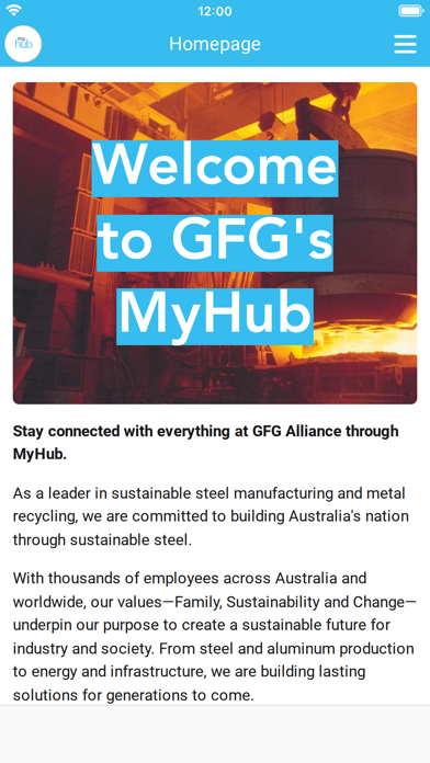 MyHub by GFG Alliance app screenshot