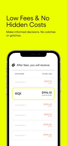 EQX: Buy, Sell Crypto Securely iPhone screenshot