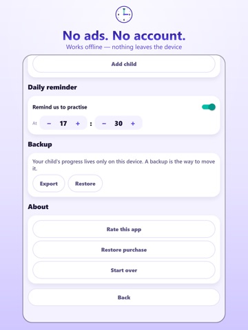 Telling Time for Kids: Learn iPad screenshot