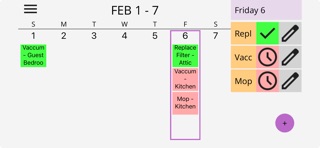 Chore Calendar iPhone screenshot