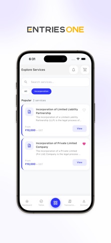 Entries Ignite screenshot