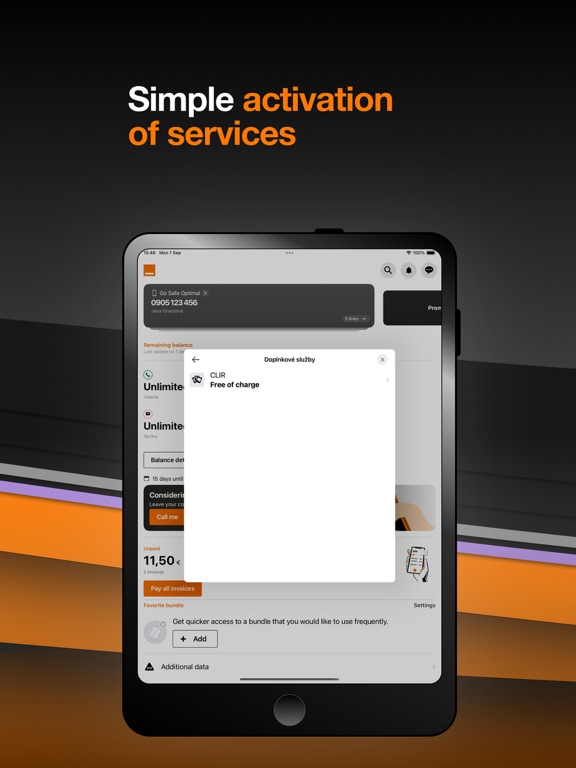 Môj Orange iPad screenshot 5 - Utilities app