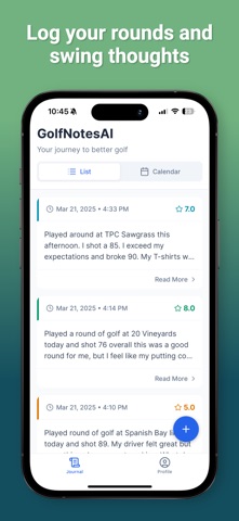GolfNotesAI Screenshot 1 of 3