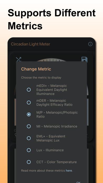 Circadian Rhythm Light Meter Screenshot 5 of 7