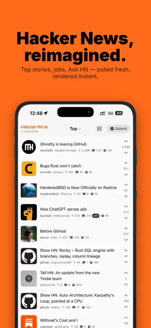HackerWire for Hacker News 截图