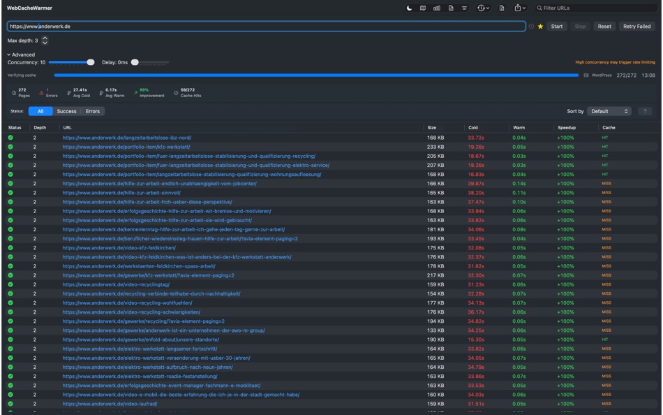 #2. WebCacheWarmer (macOS) Με: Jeannot Muller