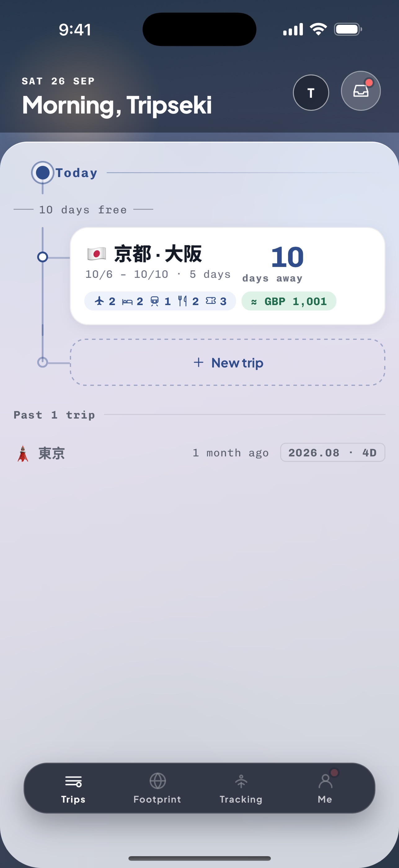 Screenshot 1 of Tripseki 旅跡