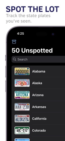 Plate States - Spotting Game iPhone screenshot