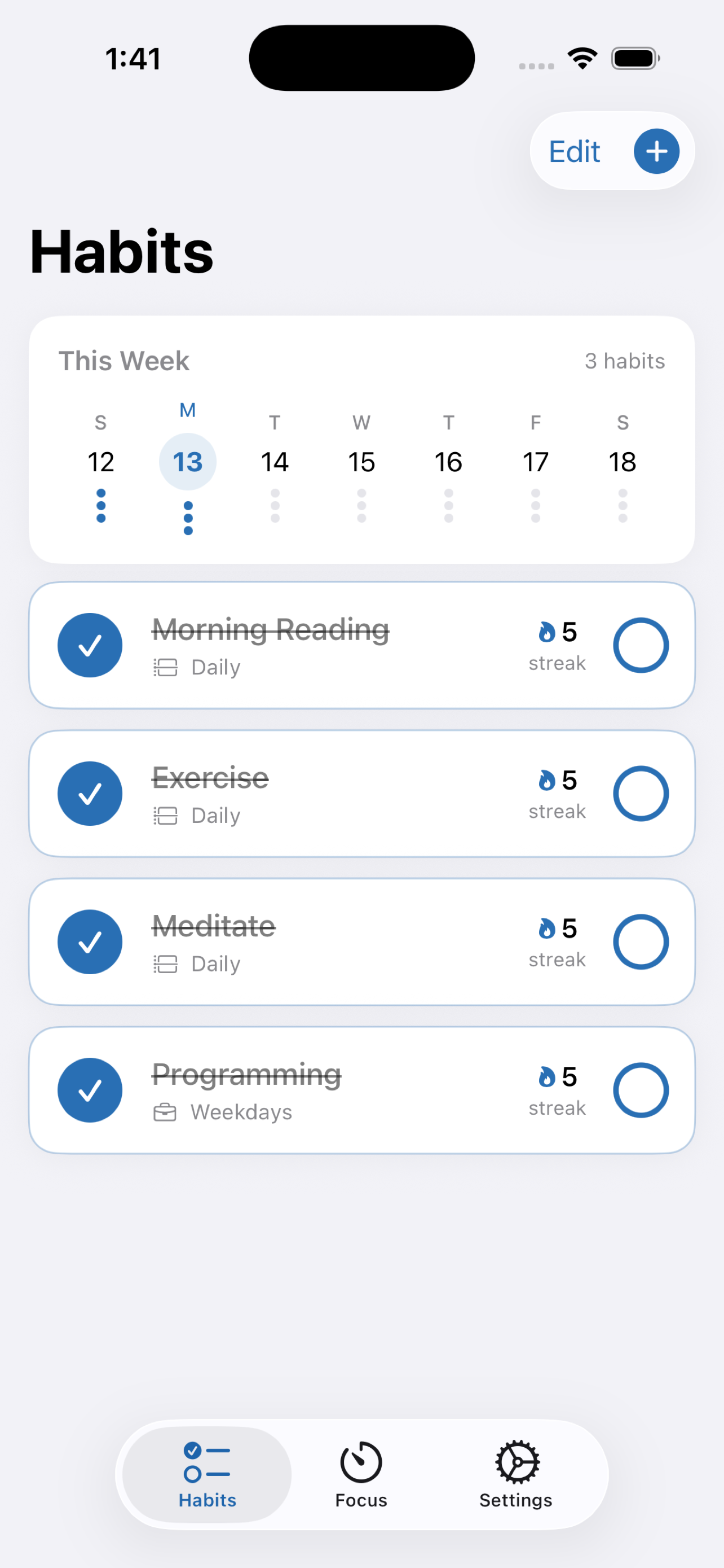 FocusHabit Pro screenshot 2