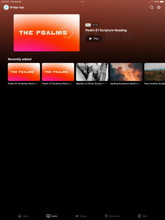 Bridge Church VA/NC iPad screenshot 2 - Education app