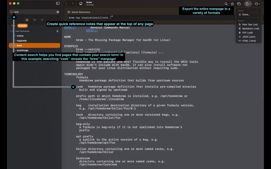 #1. ManPage (macOS) От: Inspirationull