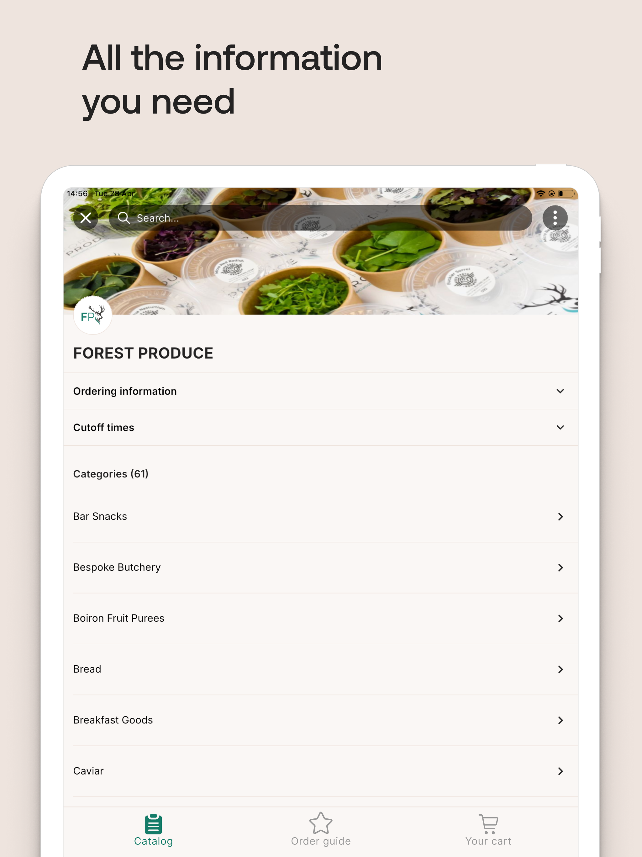 Forest Produce Ordering