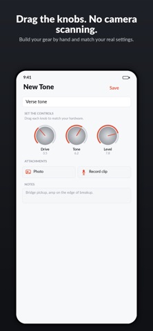 ToneVault - Tone Saver iPhone screenshot