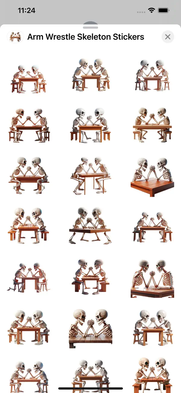 Screenshot #1 pour Arm Wrestle Skeleton Stickers