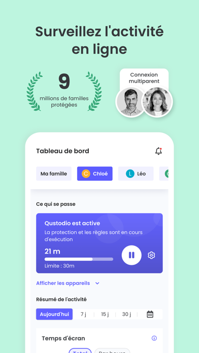 Screenshot #1 pour Qustodio Contrôle Parental