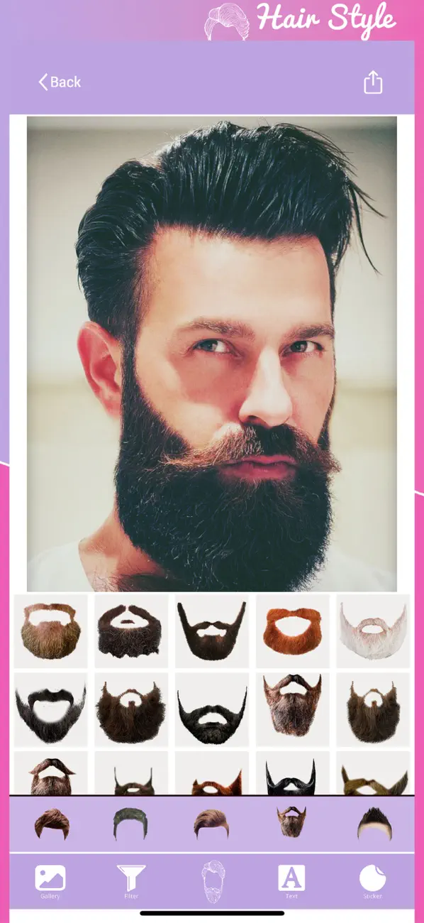 Screenshot #2 pour Hair Style Cam: Haircuts Salon