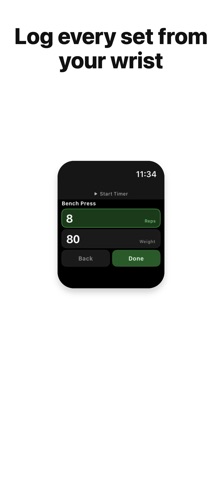 WatchLift - Watch Workout Log Screenshot 1 of 6