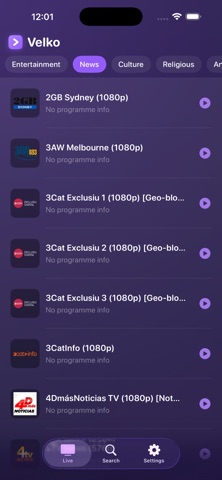 Velko: IPTV Player & TV Guide screenshot
