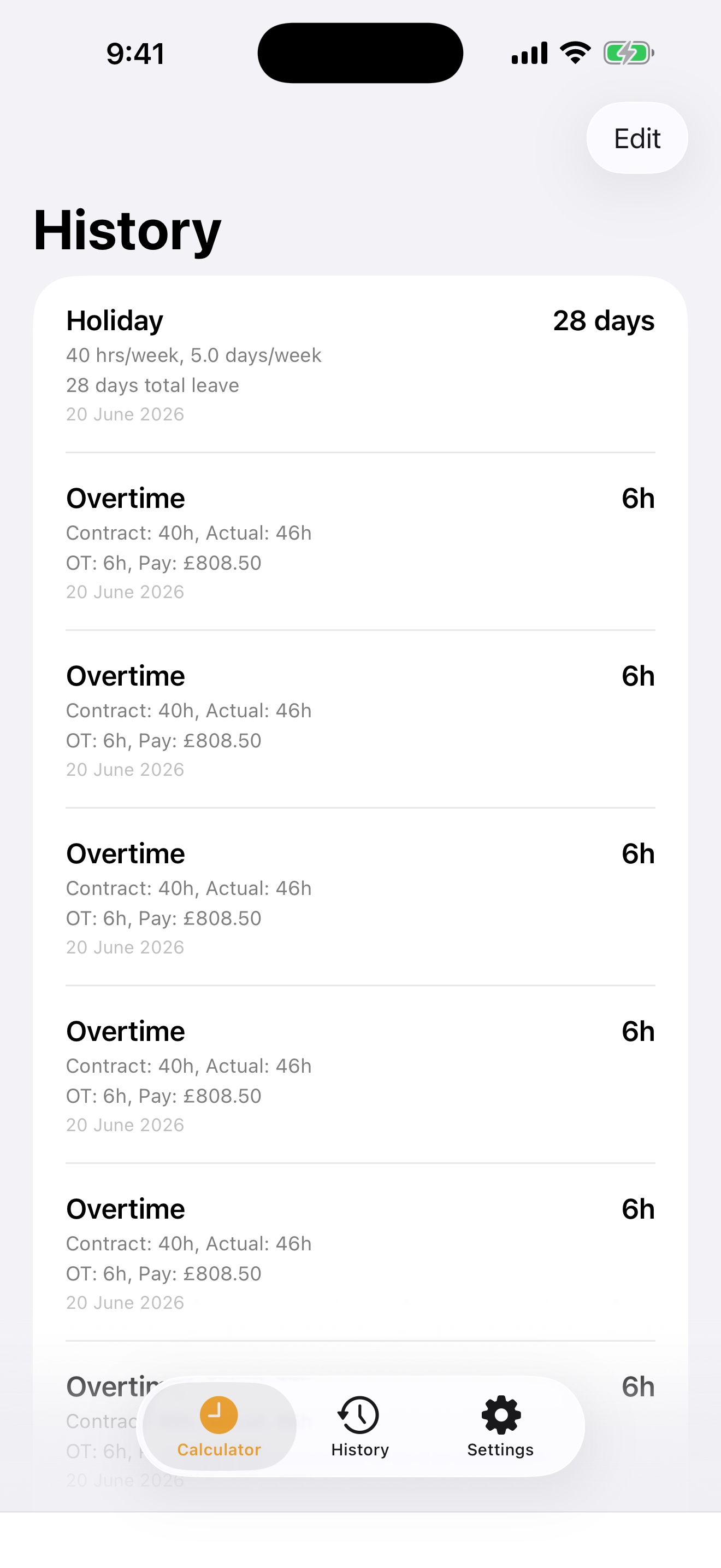 Work Hours Calculator UK