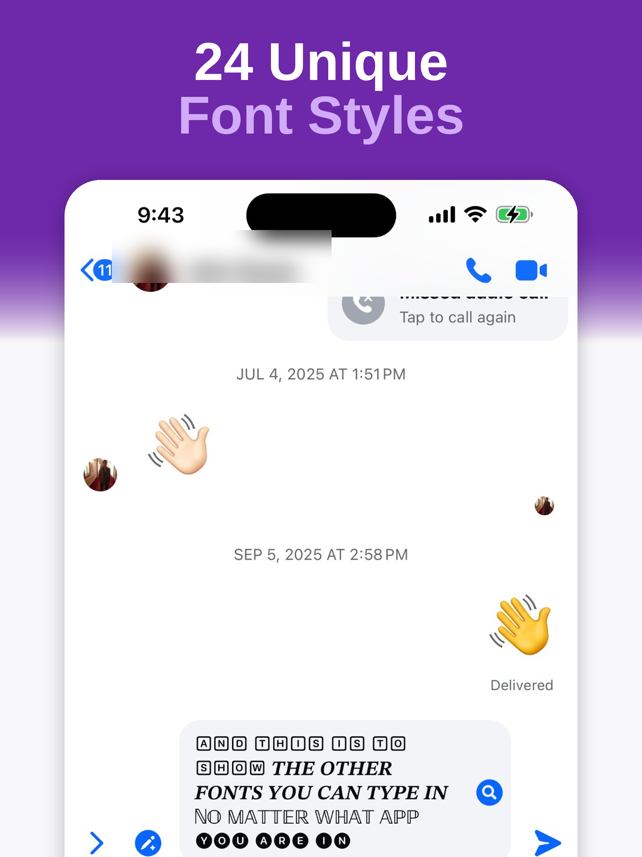 لقطة شاشة جميلة للوحة مفاتيح BubbleText