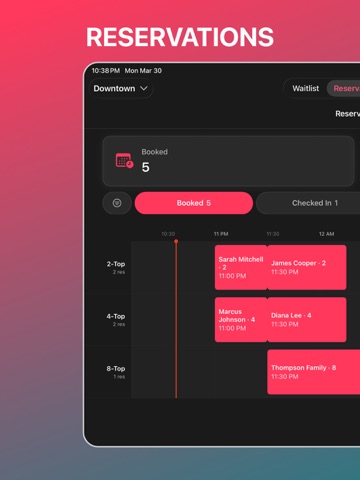 WaitHub iPad screenshot