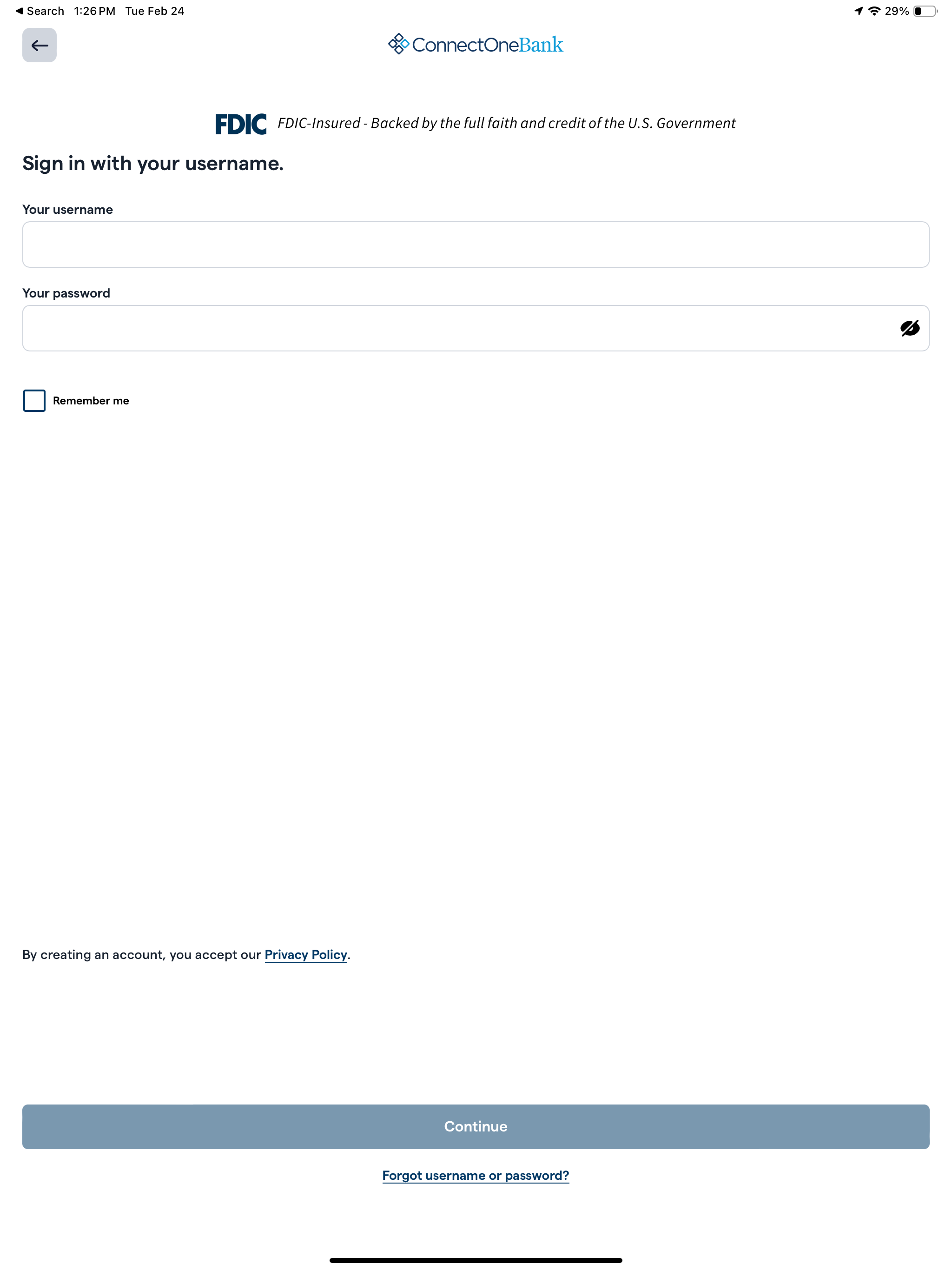 ConnectOne Bank Mobile
