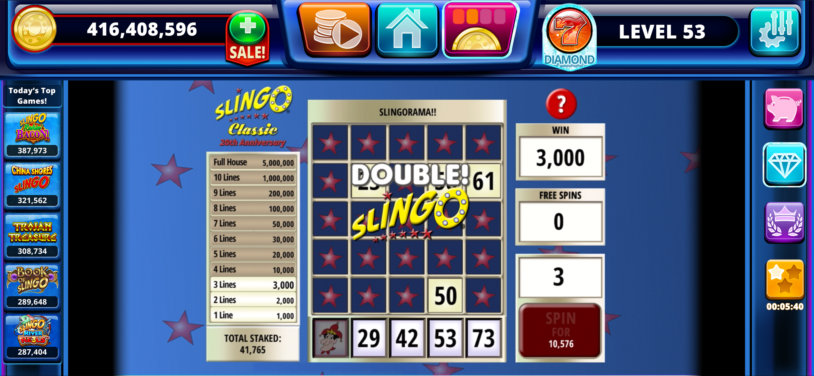 Slingo Arcade Spin Slots Bingo
