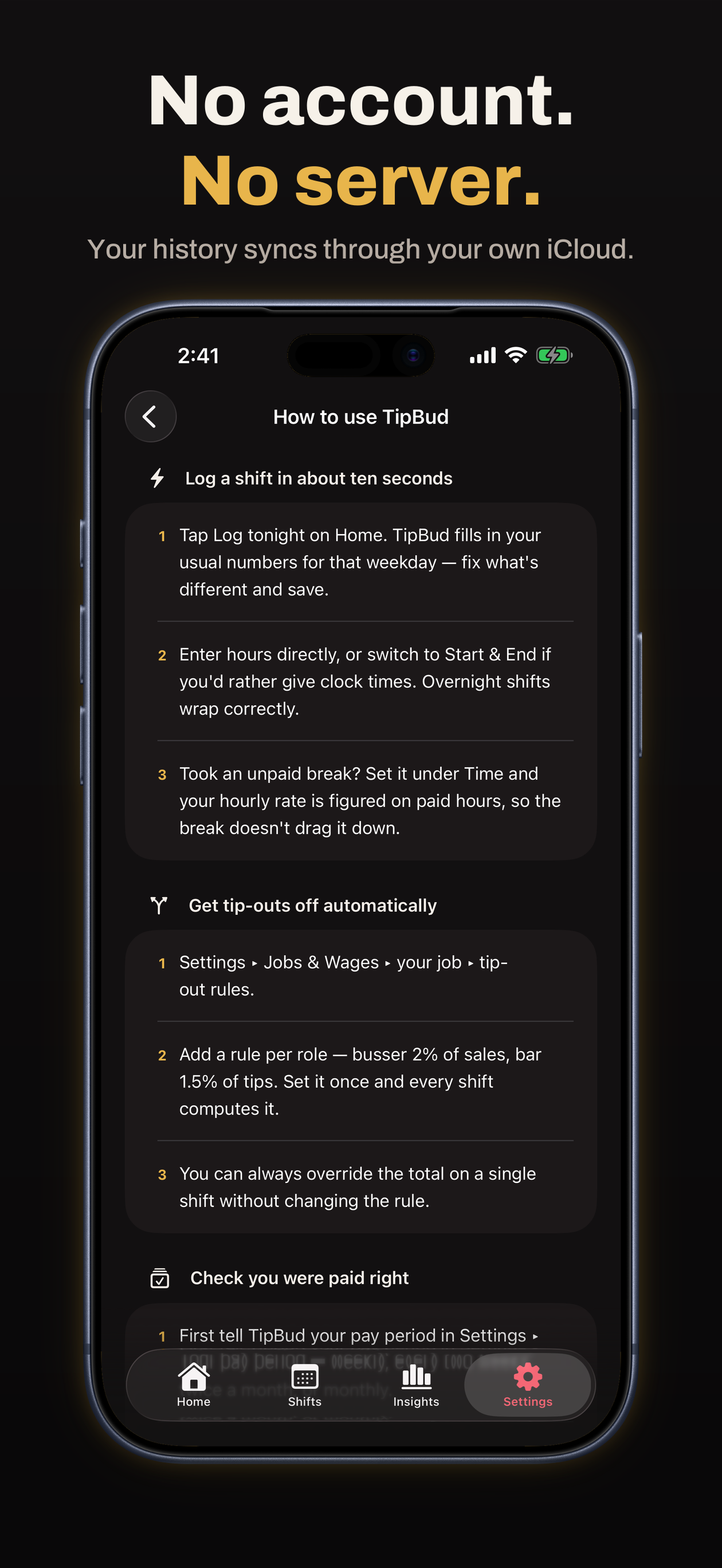 TipBud: Server Tip Tracker screenshot 6