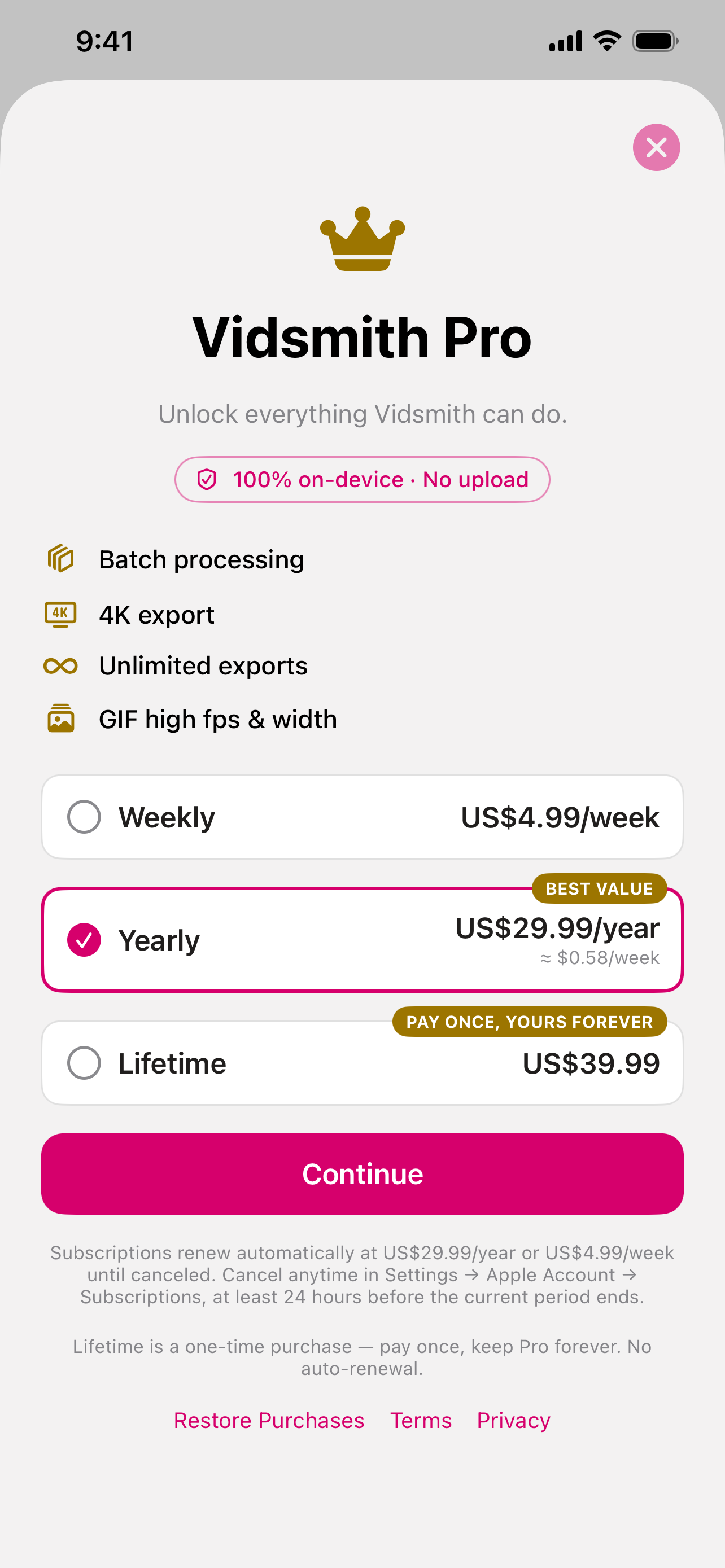 Vidsmith: Video Converter,GIF screenshot 7