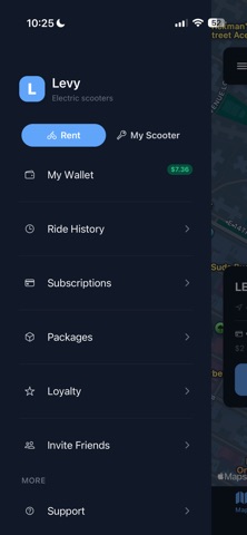 Levy Electric Scooters iPhone screenshot
