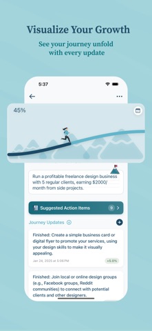Journey Up: AI Goal Companion iPhone screenshot