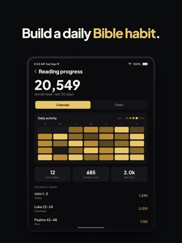 Bible Captions: Read Scripture iPad screenshot