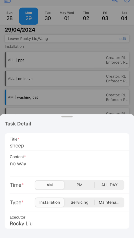 #2. Schedule Task (iOS) By: Solution Ocean Pte. Ltd.