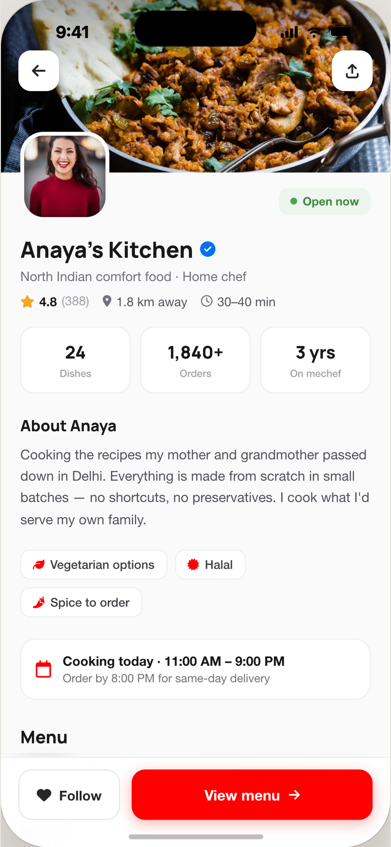 Mechef: Home-Cooked Delivery screenshot 3
