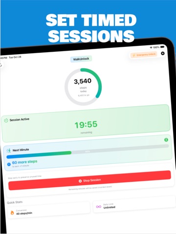 WalkUnlock: Reduce Screen Time iPad screenshot