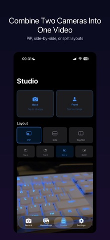 CamDuo: Dual Camera Recorder Screenshot 2 of 3