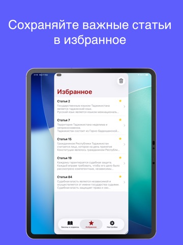 Constitution & Code Tajikistan iPad screenshot