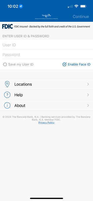 The Bancorp Mobile Screenshot 1 of 5