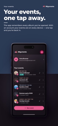 Migumento · QR photo album screenshot 2