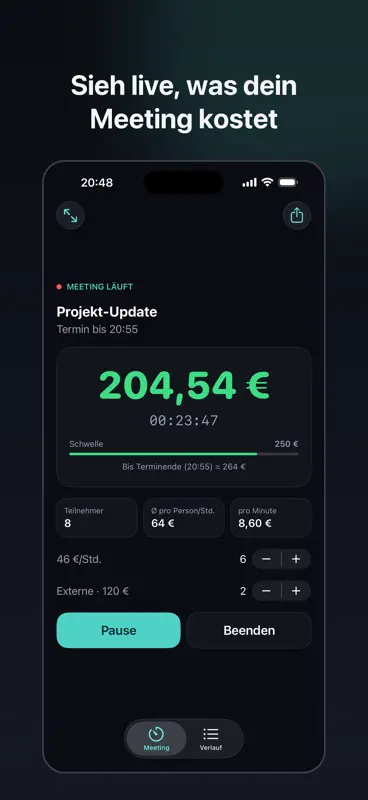 MeetingCostTicker by Symtix screenshot 1 of 4